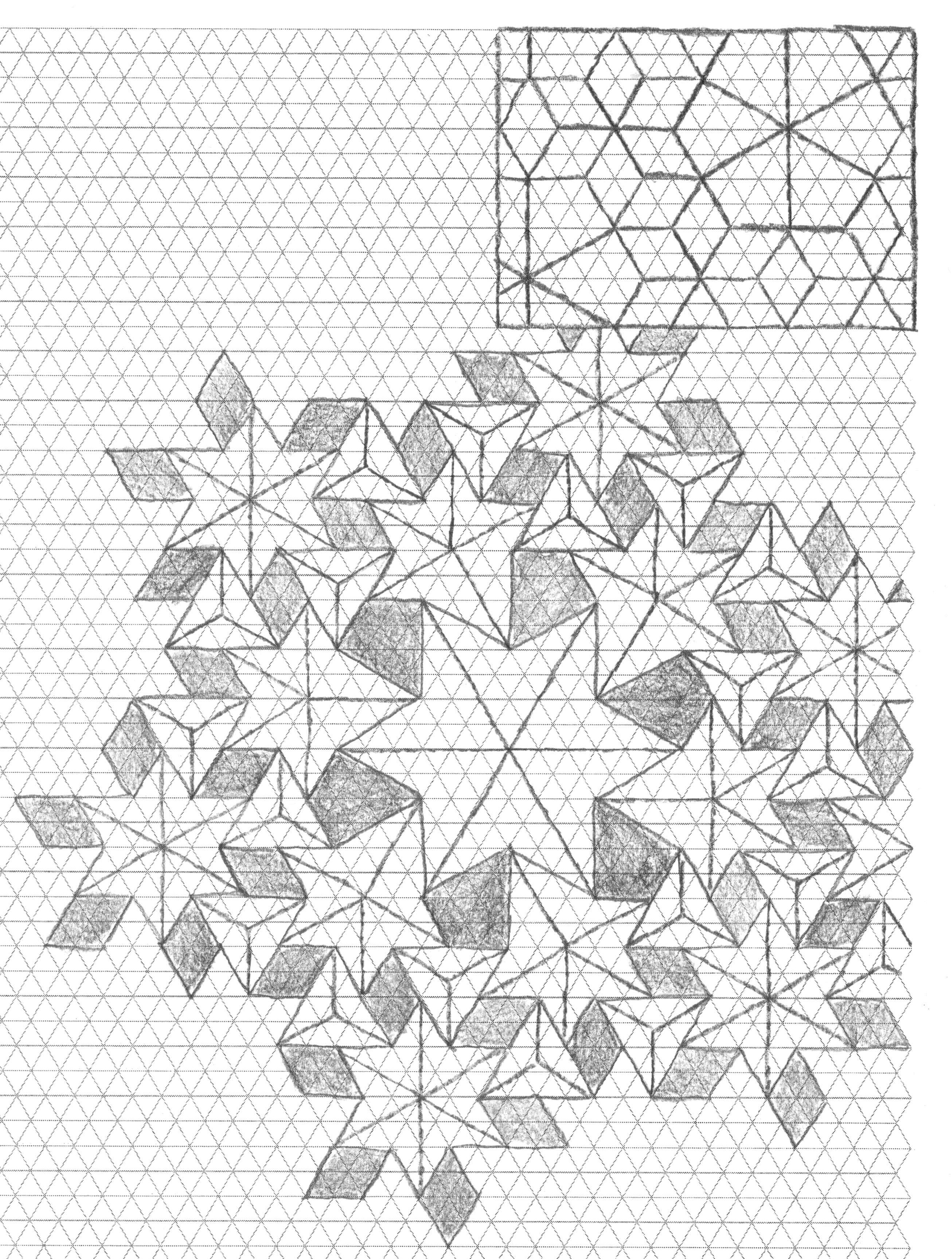 Arms of Shiva, flagstone version (crease pattern)