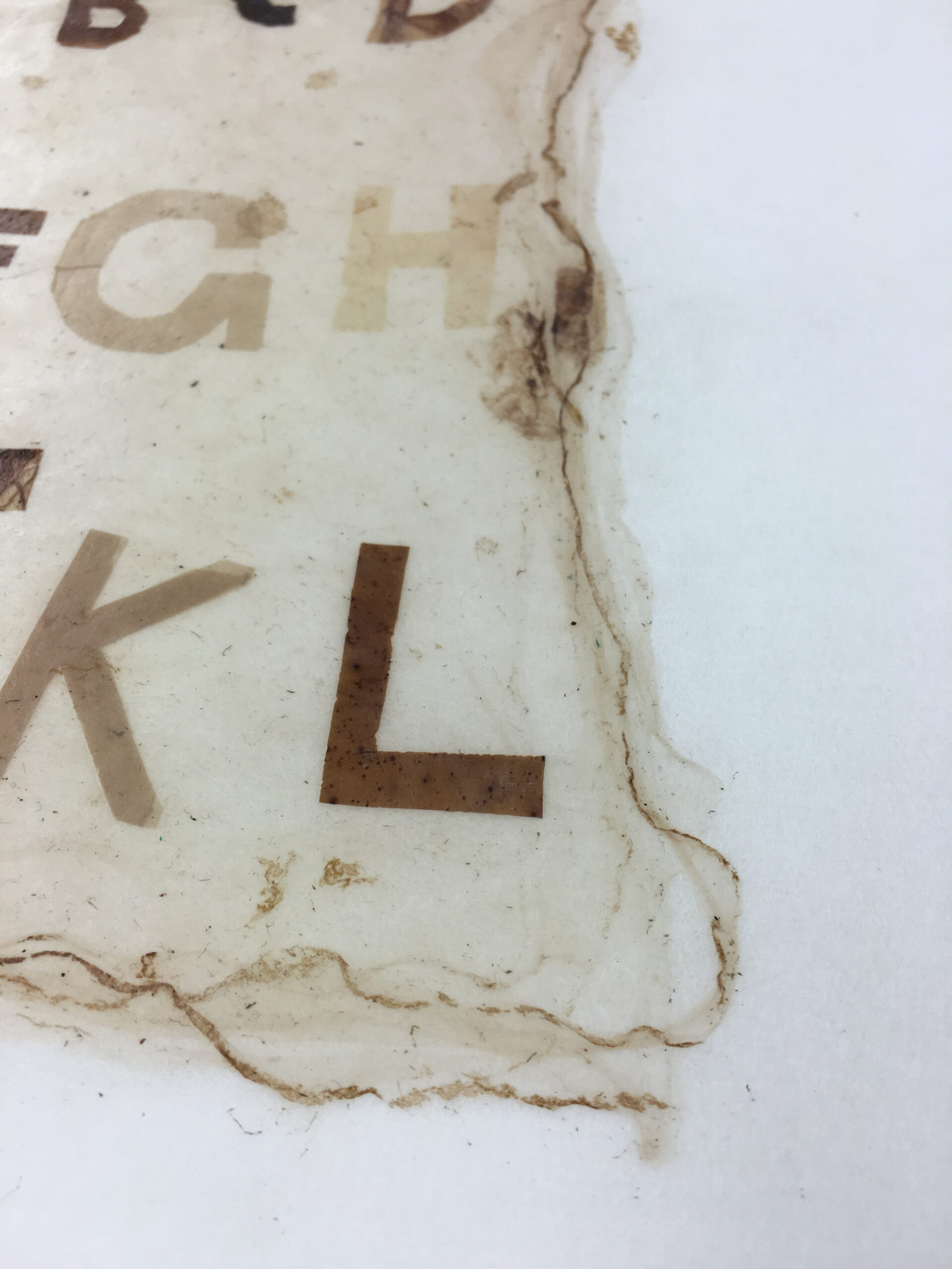 4 separate layers of text, 5 layers of paper. all compressed into a single sheet
