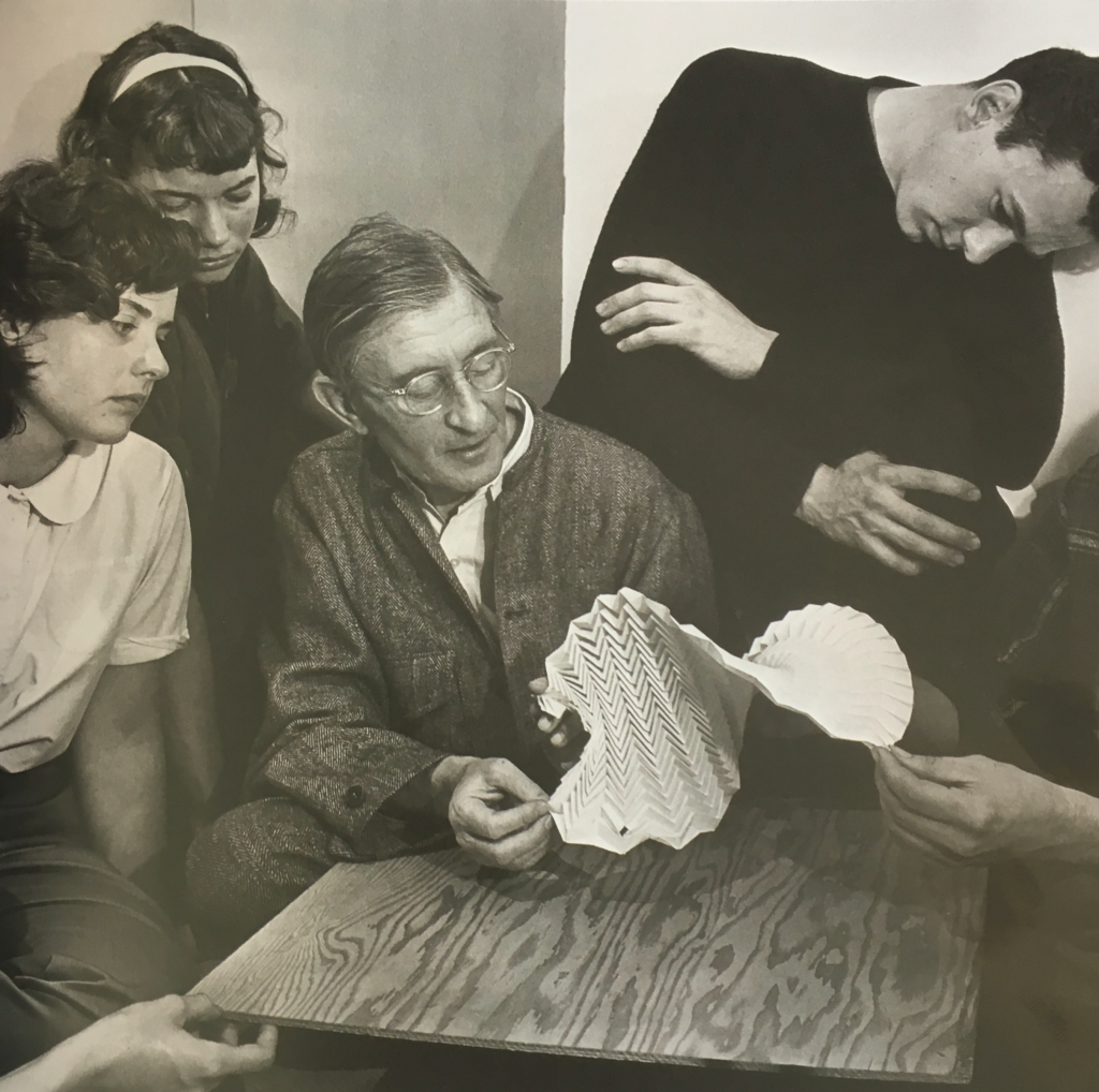 Josef Albers teaching paper folding
